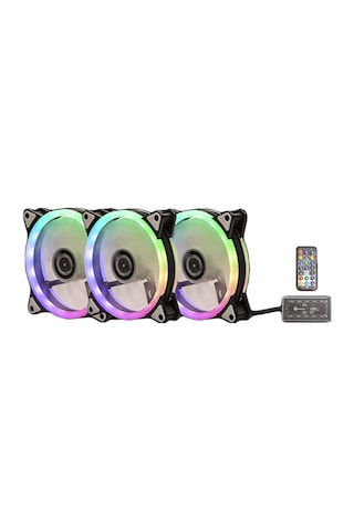 Performax Aurora Rgb 120Mm Kumandalı Üçlü Fan Kiti