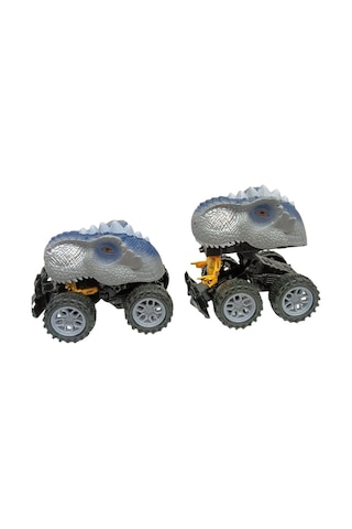 Sürtmeli Dinazor Robota Dönüşen Araba 14 Cm - Gri