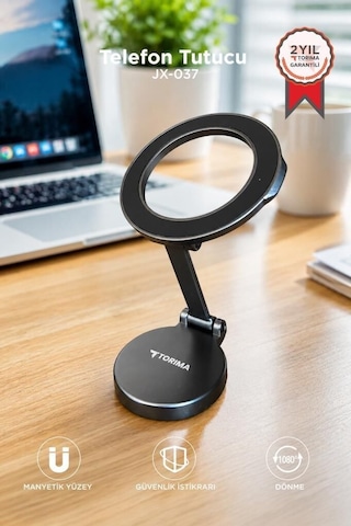 Premium Kompakt Stant Araç Gereci Oto Aksesuar Jx037 Siyah Telefon Tutucu Manyetik