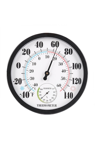 25 Cm Geniş Ekran Ev Termometresi Klasik Renkli Alt