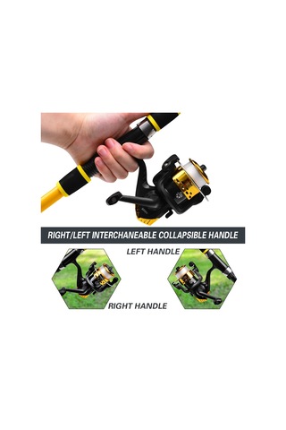 Proberos Hwcset109 Yeni Başlayanlar İçin Yemli 1.5m Olta Ve Makara Kombo Seti - Mavi