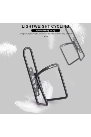 Bisiklet Su Şişesi Tutucu Alüminyum Alaşım Hafif Dağ Yol Bisikleti Şişe Kafesi Bisiklet Tek Parça İçecek Su Bardağı Standı Siyah