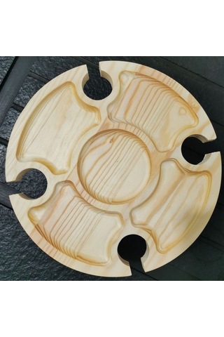 Didadodo Pratik Ahşap Katlanır Mini Piknik Masası - Cam Tutuculu Plaj, Bahçe Partisi, Tekne Ve Kamp İçin Çok Renkli Çok Renkli