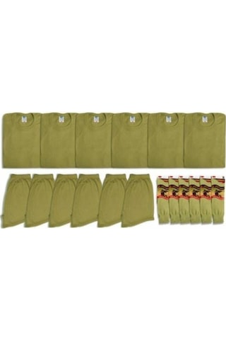 Bonbonetti Fanila  Iç Çamaşır Ve Çorap Seti 6Lı Haki Xl Haki