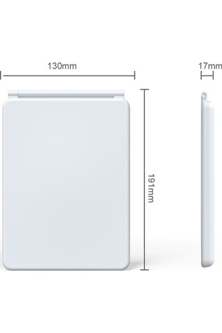 Flybuy Taşınabilir Makyaj Makyaj Led Katlanabilir Işık Büyüteçli Aynası Aynası Ayna 3x Kl Beyaz