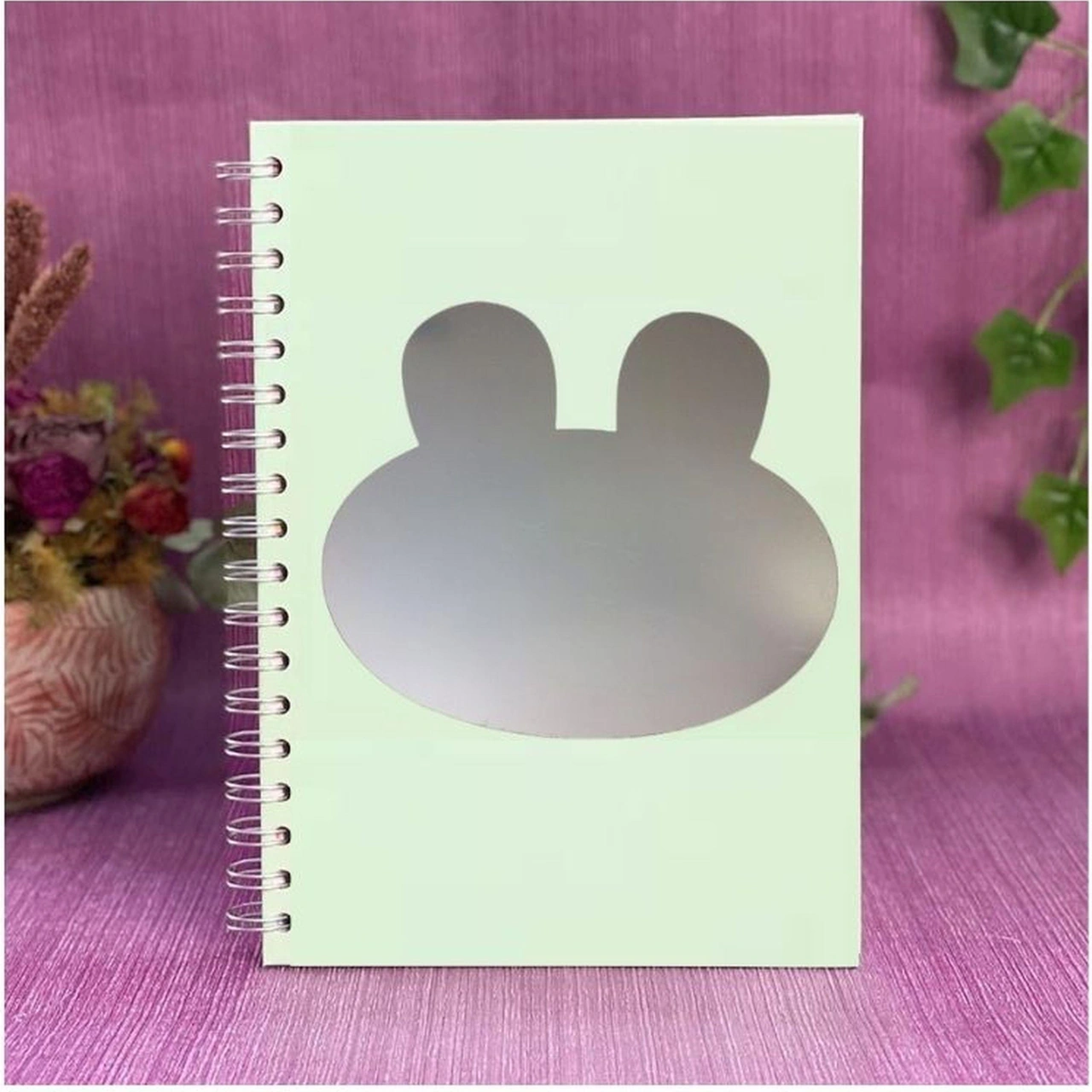 2 Adet Defter Sticker,laptop Sticker Aynalı Tavşan Şekilli 20x20x0,6cm