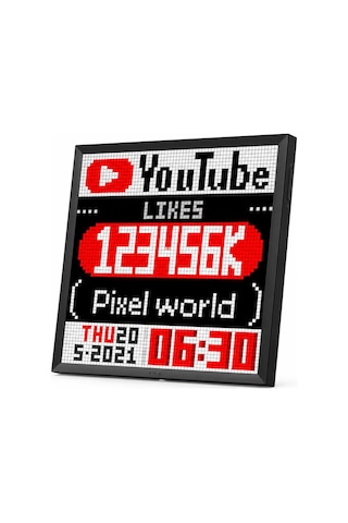 Divoom Pixoo 64 Iı Large Pixel Art Ekran Siyah