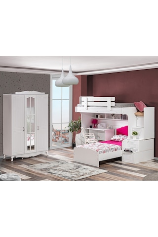 Ranza, Su Ranza Karyola Masa 3 Kapaklı Dolap + 2 Adet Comfort Yatak 90 X 190 CM