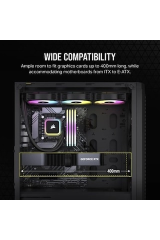 Temperli Cam Midtower Kasa İle Rgb Hava Akışı