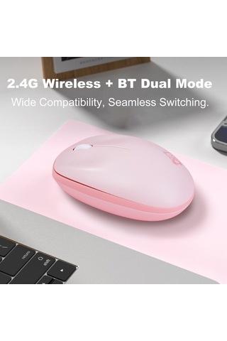 Dancemonkey Şık Renkli Kablosuz, Sessiz Tıklamalı, Pürüzsüz Mouse Optik Optik