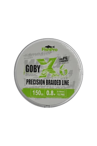 Fishpro Goby 6x 150 Mt Dark Green Örgü İp Misina 0.10