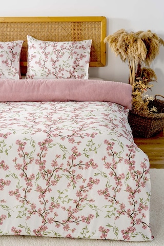 Sakura Çift Kişilik Yazlık Pamuklu Nevresim Takımı