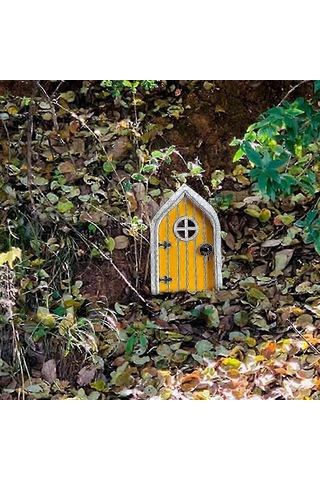 Minyatür Peri Cücesi Ev Kapısı - Bahçeler, Ağaç Heykelleri Ve Bahçe Dekoru İçin Açık Hava Ahşap Peri Kapısı, Hayal Gücüne Sahip Alanlar İçin Mükemmel