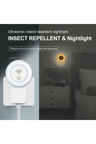 Geekyou Beyaz Evcil Hayvan/muhaffızcı Ultrasonik Sürükleyici, Işıklı Fonksiyonlu, Taşınabilir, Avrupa Standartı