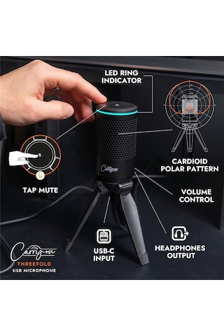 Blackstar Co-tfusbmıc-wt Carry-on Threefold Katlanabilir Usb Condenser Mikrofon Beyaz