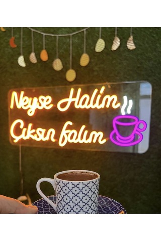 Neyse Halim Çıksın Falım Yazılı Neon Led Renkli