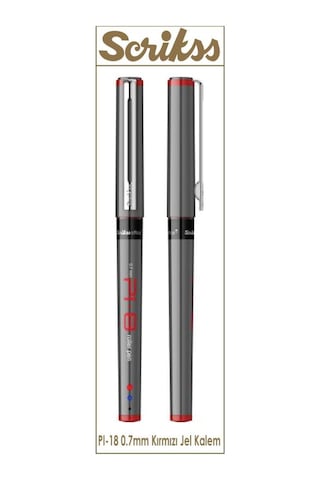 Scrikss Pı8 0.7 Mm Kırmızı Roller Kalem