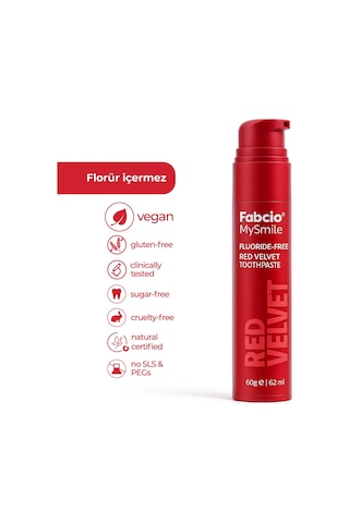 Fabcio Mysmile Florürsüz Diş Macunu Red Velvet Ferahlığı Tam Koruma