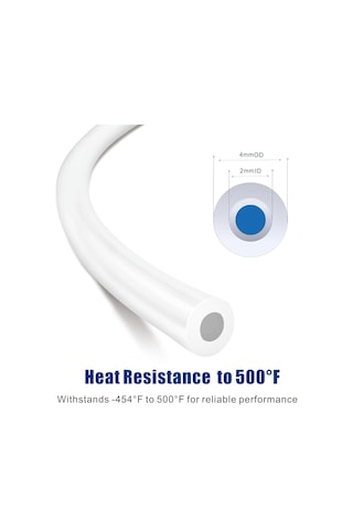 Ptfe Teflon Boru 1m 100cm - 2mm Id 4mm Od 1.75mm Filament Bowden 3d Yazıcı Uyumlu Tüp