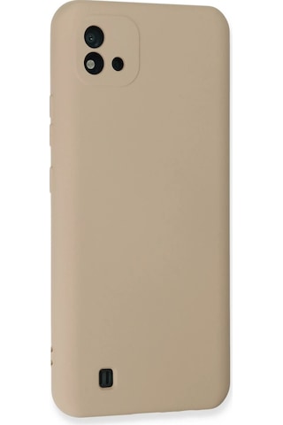 Gld-spt- Newface Realme C11 2021 Kılıf Nano İçi Kadife Silikon - Pudra