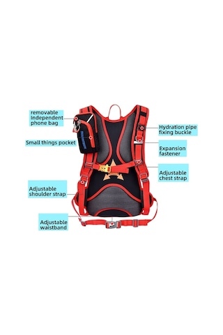 Didadodo 18l Su Geçirmez Nefes Alabilir Bisiklet Sırt Çantası - Hafif Ve Dayanıklı Outdoor Spor Çantası Siyah Siyah