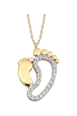 Altınsepeti Anne Çocuk Ayak Izi Altın Kolye As803Kl Altınsepeti