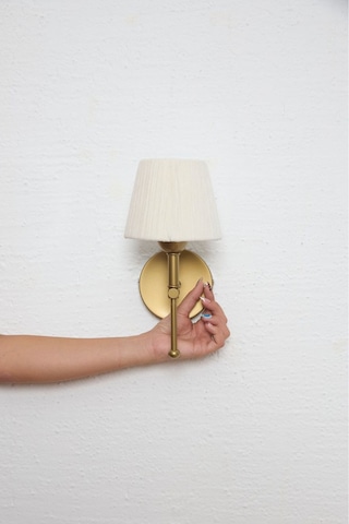 Bohem Hasır Süet Kadife El Yapımı Beyaz Ledli Aplik Krem