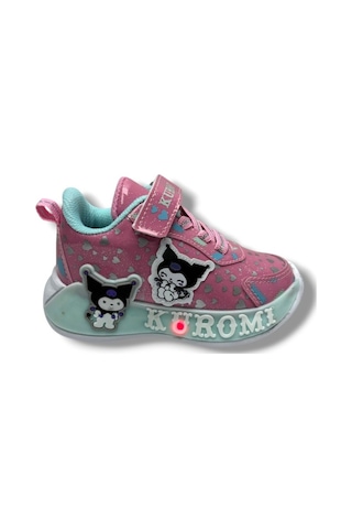 Cakgo Kuromi 725-26 Simli Parlak Deri Anatomik Kız Çocuk Sneaker Pembe Yeşil 22-25 Pembe