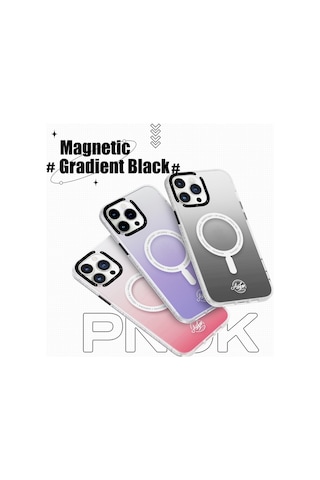Rock Apple Uyumlu iPhone 14 Plus Amber Serisi Magsafe Kılıf Siyah Siyah