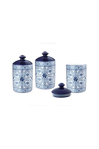 Madame Coco Papillon 3'lü Baharatlık Seti - Beyaz/mavi Bhrt00000000099x9x16 Cm-mavi/beyaz