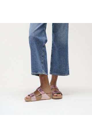 B50 Metallic Soft Blush Espadril / Keten Kadın Jf2 Fitflop Lulu Sequın Slıdes B50 Metallic Soft Blush Pembe