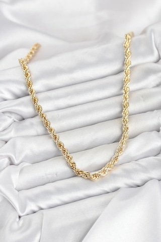 Cm Burgu Model Gold Renk Pirinç 60 Cm Kadın Kolye Çok renkli