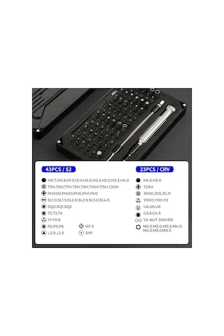 Uf-tools Ks-800088 Hassas 89 Parça Elektronik Onarım Tornavida Seti