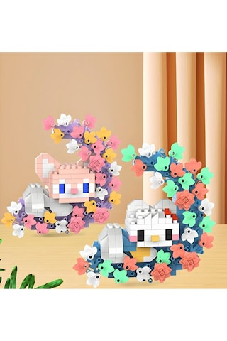 Brıcks Hello Kitty & My Melody Çiçekli Ay Tasarımlı Dekoratif Yap