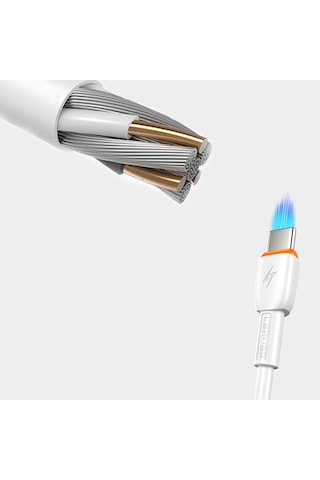 Lenyes Lc545 Type-c To Lightning Hızlı Şarj Özellikli Data Ve Şarj Kablosu 30w 1m Beyaz