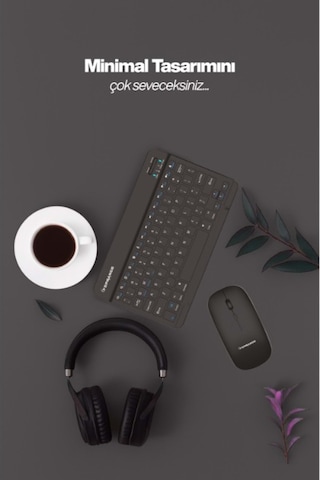 Siyah Kablosuz Klavye Ve Mouse Seti Optik