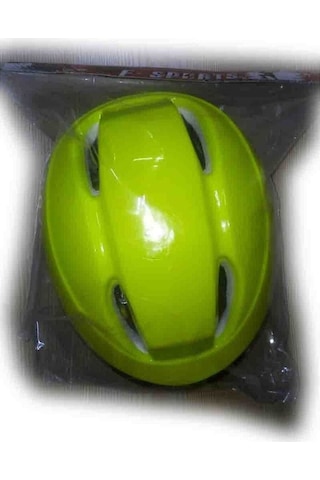 Çocuk Kask Dizlik Dirseklik Koruyucu Set 7 Parça Sarı