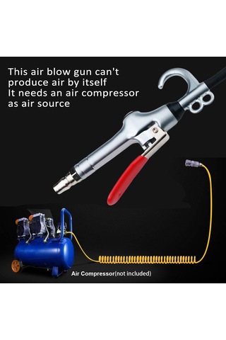 Geeroyoo Yüksek Basınçlı Araç Temizleme Üfleyici - 360 Dönebilir Paslanmaz Çelik Hava Üfleme Aleti