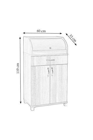 Mobilya Sarayı Dolaplı Çekmeceli Mutfak Kiler Dolabı Ekmeklik