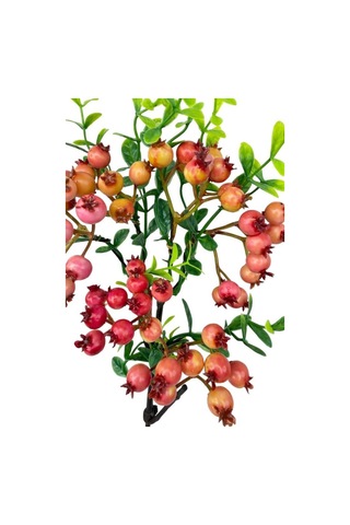 Yapay Çiçek Nar Kokina Dalı 38cm Red Berry Kırmızı