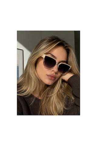 Selin Kare Krem Kemik Model Kadın Güneş Gözlüğü Bm2789 2789x4 Çok Renkli