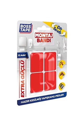 Kesilmiş 12'li Montaj Bandı Şeffaf