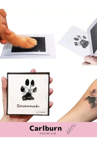 Carlburn Anılarınızı Ölümsezleştirin Kimyasal İçermeyen 2 Kez Kullanımlık El Ayak İzi Fotoğraf Çerçevesi Çok Renkli