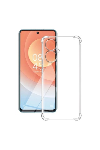 Tecno Uyumlu Camon 19 Kapak Kamera Korumalı Airbag Antishock Köşe Korumalı Şeffaf Silikon Kılıf