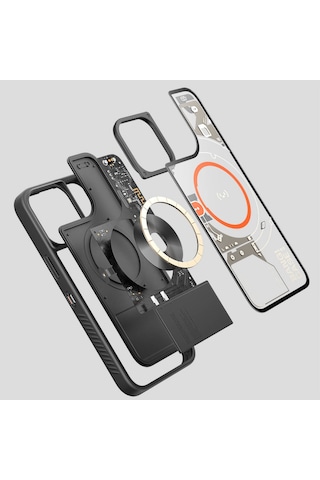 Apple Uyumlu iPhone 15 Pro Max Kılıf Özelleştirilebilir 3 Fonksiyonlu Bluetooth Bağlantılı Bitmo Lab Bangcase Akı
