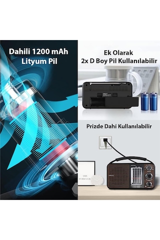 Magicvoice Usr11 Portatif Analog Radyo Fm-usb-sd/mmc-aux 88-108 Fm Frekans Aralığı