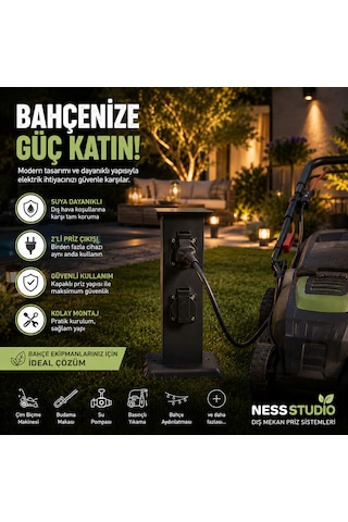 Ness Socket Bahçe Prizi Dikey