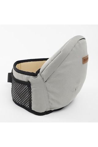 Konesam 0-3 Yaş Bebek Taşıma Koltuğu - Kaymazsız Tasarım 12kg Yük Kapasitesi - Çocuk Bakıcısı Bel Taşıyıcı Gri