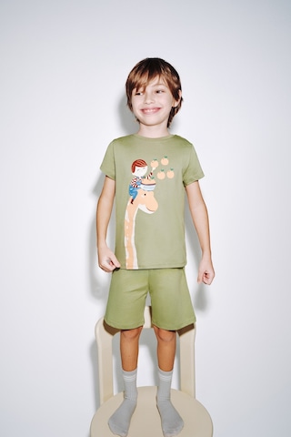 Penti - Haki Erkek Çocuk Dino in The Field Pamuklu 2'li Pijama Takımı