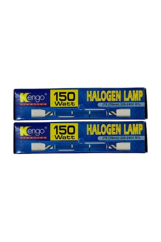 Kengo 150w Sarı Işık R7s Duylu Dim Edilebilir Çubuk Halojen Ampul, 78mm, 2 Adet